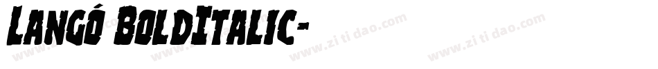 Langó BoldItalic字体转换